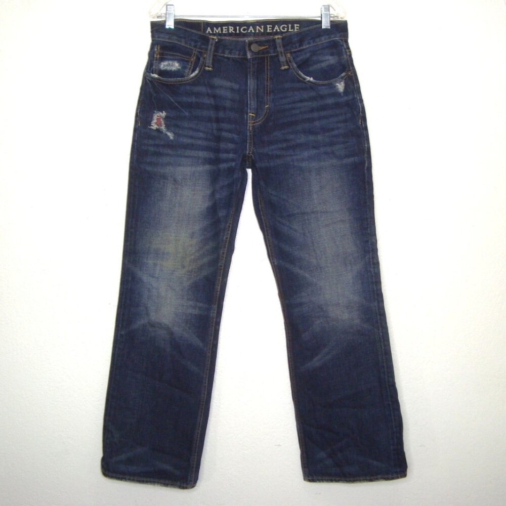 American Eagle Men's Bootcut Distressed Jeans